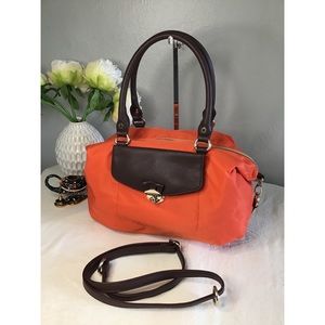 🛍 Fashion Orange Nylon 2 way bag